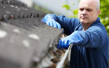 cleaning and inspecting Llechfaen roofs